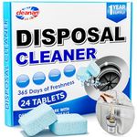 Foaming Garbage Disposal Cleaner and Deodorizer Tablets-24 Pack Food Disposal Cleaner, Quickly Eliminates Odors, XL Powerful Foaming Action, Refreshing Lemon Scent, Natural Ingredients, 1 Year Supply