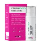 Cos-IQ 10% Niacinamide Face Serum for Acne Marks, Blemishes & Oil Balancing | Multi-Peptide Complex (4%) and Hyaluronic Acid (2%) | Dark Spots, Clear, Hydrate and Repair Skin | For Women & Men | 30ml