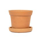 Village Decor Planter with Bottom Tray|Indoor & Outdoor Gardening pots - Pack of 1|Height - 4.3 inch