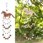 Dawhud Direct 24" H Galloping Horse Wind Chimes for Outside Unique Horse Galloping Windchimes Outdoor Decorations Garden Decoration, Gift for Women, Mom, Grandma, Unisex