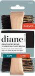 Diane Diane firm reinforced boar and nylon bristle, curved, two-sided, military style, wave mens hair brush, d1006