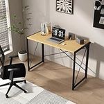 mcc direct Folding Desk Workstation Foldable Computer Desk for Office Home Study Writing Table No Assembly Miami (Natural, 80cm)