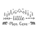 Little Man Cave Wall Decals Tribal Mountain Woodland Nursery Decor Bear Decal Arrow Man Cave Stickers for Kids Room Nursery Bedroom Wall Art Murals Removable Boys Wallpaper