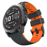 OVERSTEP Strap for Garmin Fenix 7/Fenix 6/Fenix 5 Strap, 22mm Silicone Watch Band Sport Strap for Garmin Epix Pro 47mm/Fenix 7 Pro/Fenix 6 Gps/Fenix 5 Plus/MARQ Aviator/Quatix 5