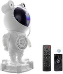 Astronaut Galaxy Projector Night Light with Music Player, Remote Control & Timer, Bluetooth Connection, Nebula Starry Sky Moon Projector, Perfect for Kids Bedroom Gaming Party Gifts (White)