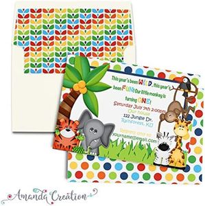 Jungle Adventures Birthday Party Invitation