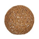 Cabilock Lamp Shade Replacement Pendant Lamp Light Cover Rattan Woven Lampshade Ball Shape Ceiling Light Cover Table Lamp Accessories