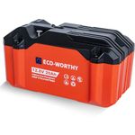 ECO-WORTHY 12V 20Ah Lithium LiFePO4 Battery, 3000+ Deep Cycles, BMS Protection, Compact and Lightweight Design with DC Adapter for Camping, Fishing, RVing and Other Outdoor Uses