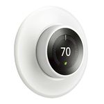 POPMAS Nest Wall Plate-Metal Wall Plate Cover Wall Plate Bracket Mount for Stainless Steel Nest Learning Thermostat 3rd, 2nd and 1st Generation White