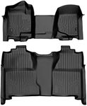 MAX LINER A0296/B0020 MAXFLOORMAT Floor Mats for Silverado/Sierra 1500 (07-13) 2500/3500 (07-14) Crew Complete Set 1pc Front Row (Black)