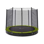 Plum Unisex's 27557 8ft Circular In Ground Trampoline with Enclosure, Black/Yellow