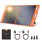 EBL 100W Portable Solar Panel for 200/300/500/1000/1500/2000W Power Station with Adjustable Kickstand and Parallel Cable Foldable Solar Charger for Outdoor Camping Hiking RV Trip Solar Generator