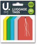 BG Assorted Colours Luggage, Storage Tags - Pack of 30, 120mm x 60mm