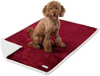 PetAmi WATERPROOF Dog Blanket for Medium Large Dog, Pet Puppy Blanket Couch Cover Protection, Sherpa Fleece Cat Blanket, Sofa Bed Furniture Protector Reversible Soft Plush Washable, 60x40 Wine Red