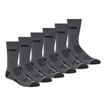 PUMA Men's 6 Pack Crew Socks, Dark Gray, L UK