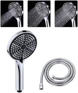 Decaura 3-Mode Handheld Shower Head with 150cm Shower Hose Luxury Rainfall (Chrome)