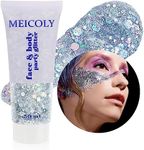 MEICOLY Silver Body Glitter,Face Gl