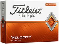 Titleist Velocity Golf Balls, Matte Orange, (One Dozen)