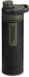 UltraPress Water Purifier Bottle, Black – Portable Filtration