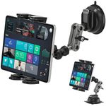 Asaiy Tablet Holder for Car, 360° Rotate Adjustable iPad Car Mount with Suction Cup, Dashboard Windshield Tablet Mount Suction Cup for iPad/Samsung Galaxy, 4.7-12.9" Tablets and Smartphones