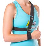 BraceAbility The Shoulder Sling - Patented Arm Support Strap and Waterproof Clavicle Immobilizer Brace for Broken Collarbone, Torn Rotator Cuff (Universal)