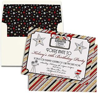 Lighta, Camera, Action Movie Star Birthday Party Invitation