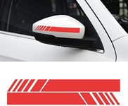 SINGARO Car Rear View Mirror Stickers Decor Car Body Sticker Vinyl 4pcs (Red)