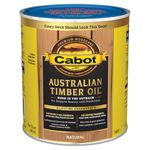 Cabot 140.0019400.005 Australian Timber Oil Water Reducible Stain, Quart, Low Voc Natural