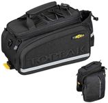 Topeak MTX 2.0 TrunkBag DXP Water Resistant Cycle Trunk Bag with expandable pannier sides, Compatible with all MTX QuickTrack 2.0 racks, Black