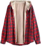 ZAFUL Men's Casual Plaid Fleece Jac