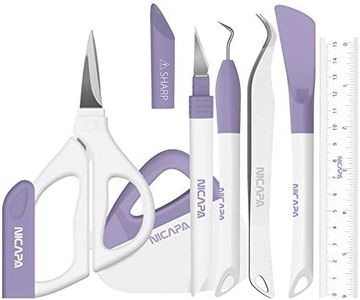 Nicapa Basic Tool Set Craft Weeding Vinyl Cardstock Crafting Tools Kit for Silhouette/Siser/Oracal 631 651 751 Vinyl-Purple