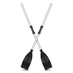 Ejoyous Kayak Paddles, Pair of Detachable Boat Oars Lightweight Aluminum Alloy Ribbed Blade Boat Paddleboard for Kayaking Boating Canoeing Surfing Outdoor Water Sports 2 Pieces