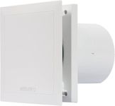 Airflow® QT100HT Extractor Fan with Adjustable Humidity & Timer - 100mm/4 Duct - German Made, QuietMark Certified 25 dB, Energy Efficient 5/9W, 2-Speed Operation Upto 25 l/s (90 m³/h), 3-Year Warranty
