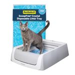 PetSafe ScoopFree Automatic Self-Cleaning Cat Litter Box – Includes Disposable Trays with Crystal Litter, Uncovered