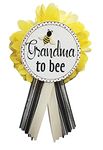 Grandma to Be Pin Bee Baby Shower Badge Corsage Yellow Flower & Black Ribbon pin for Nona to wear Sprinkle Bumble