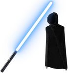 Lightsaber and Velvet Cloak Package, Includes 7-Colour Light Saber and Black Velvet Cloak, Gift idea for Kids