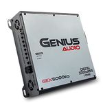 Genius Audio GEX5000EQ Digital Full Range Car Amplifier Monoblock 5000 Watts RMS Class D 1-Ohm Stable with Power Protection System and Bass Boost for Speaker and Woofer Performance