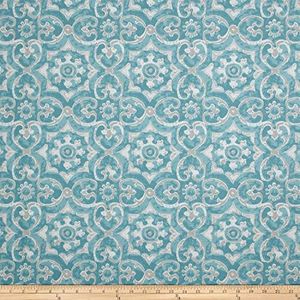 Premier Prints Outdoor Athens Aqua, Fabric by the Yard