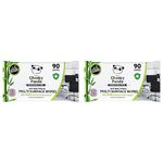 The Cheeky Panda Bamboo Antibacterial Wipes | Pack of 180 Biodegradable Wipes | Perfect For Cleaning & Disinfecting Surfaces