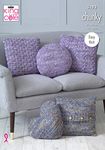 King Cole 5193 Knitting Pattern Cushions in Shadow Chunky,Multicolor,41cm x 41cm.