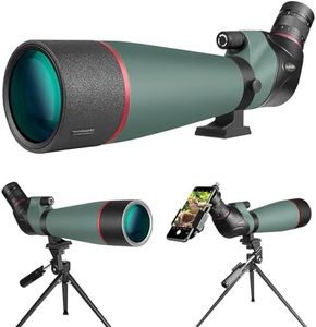 JoyDate Miras de detección HD de 20-60 x 80 mm con trípode, adaptador para smartphone, bolsa de transporte, BAK4, impermeable, alcance para tiro al objetivo, observación de aves, caza, vida silvestre