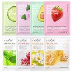 8 Pack Face Masks Set,Hydrating Facial Sheet Masks,Moisturizing Face Sheet Mask,Nourishing Face Mask for All Skin Types