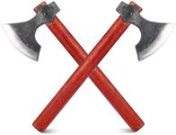 Valentine's Day Gift: 16" Professional Throwing Axe Set of 2, Viking Style Tomahawks with Beech Wood Handle & Steel Wedge, Red, for Adults' Competition & Outdoor Recreation