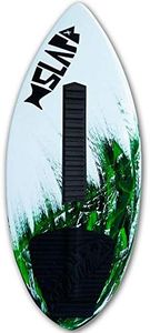 USA Made Slapfish Skimboard - Fiberglass & Carbon - Riders up to 200 lbs - 48" with Traction Deck Grip - Kids & Adults - 4 Colors (Green + Arch Bar)