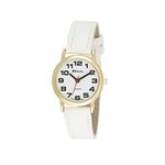 Ravel Unisex Easy Read Watch with Big Numbers - White/Gold Tone/White Dial