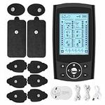 TENS and Muscle Stimulator Dual Channel Unit 24 Modes Muscle Stimulator for Pain Relief Therapy Electronic Pulse Massager Muscle Massager with 10 Pads