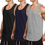 COOFANDY Men's 3 Pack Workout Tank Top Gym Muscle Tee Fitness Bodybuilding Sleeveless T Shirts