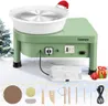 Huanyu Pottery Wheel Machine 25 cm/10" with Foot Pedal, Electric Ceramic Forming Machine with Detachable Basin DIY Art Clay Potter's Wheel for Beginners Adults at Home Pottery