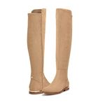 NINE WEST Women's Allair2 Over-The-Knee Boot, Tan Suede, 9.5 UK