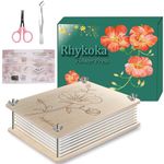 Professional Flower Press, 8 Layers 6.3x8.3 inch (16x21cm) Flower Press Kit Wooden Leaf Flower Pressing Kit for Kids Adults with Clear Instruction, Nice Gift for DIY Dried Flowers Lovers (Wooden)